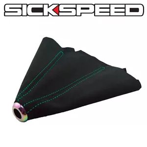 GREEN STITCH SHIFT BOOT WITH NEO CHROME RING FOR M/T MANUAL SHIFT GEAR COVER C - Bild 1 von 1