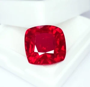 Gemme Sciolte Rubino Rosso Naturale 10,22 Ct Certificate Qualità AAA+ Taglio Cuscino Gemme - Foto 1 di 10