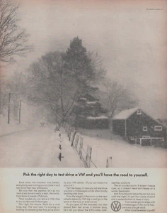 Vintage 1967 Pick The Right Day To Drive A VW Print Advertisement - Picture 1 of 1