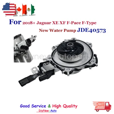 Water Pump JDE40573 For 2018+ Jaguar XE XF F-Pace F-Type 2.0L I4 Turbo AJ200 Foto 1 de 4