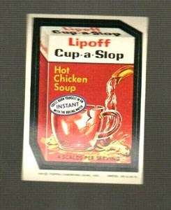 1974 Wacky Packages Original 8th Series *LIPOFF CUO-A-SLOP* Sticker Card.