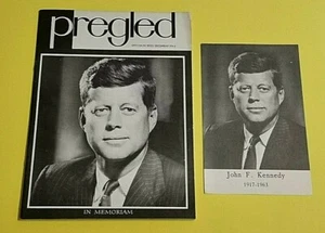 1963 Yugoslavia USA Embassy Magazine & Photo Card John F. Kennedy In Memoriam - Picture 1 of 12