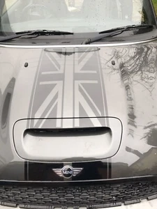 MINI COOPER S Union Jack BONNET STRIPES VINYL GRAPHICS DECALS R55/56/57/58/59 - Picture 1 of 7