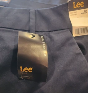 Lee Plus Wrinkle Free bootcut mid rise Pants Womens Plus Size 22W med rivet navy - Picture 1 of 10
