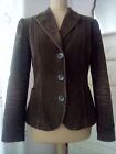 Zara brown cord fitted jacket size M