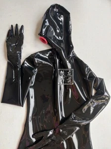 321 Látex Goma Gatsuit Cubierta Completa Látex Unitard Ojos Cerrados Boca 0,4mm - Imagen 1 de 6