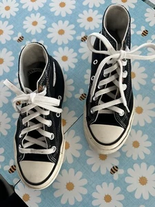 Converse Chuck Taylor All Star Hi Core Kids Black Size 2 Youth Black/White - Picture 1 of 6