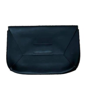 PRE-OWNED - J.Crew Black Leather Envelope Clutch - Picture 1 of 5