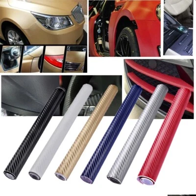 Rollo de lámina de vinilo de fibra de carbono 3D para envolver automóviles pegatina de estilo de automóvil 11,8" x 50"  Foto 1 de 4
