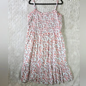 GAP Tiered Ditzy Floral Dress Womens XXL Cottagecore Preppy Spring Smocked - Picture 1 of 6