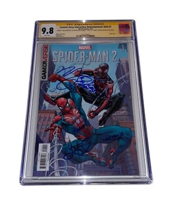 Yuri Lowenthal & Nadji Jeter CGC SS 9.8 Spider-Man 2 #1 NM/M Variant Comic - Picture 1 of 5