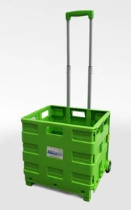 CARRITO DE COMPRAS PLEGABLE VERDE GRANDE CAJA CARRO 35KG PLEGABLE - Imagen 1 de 2