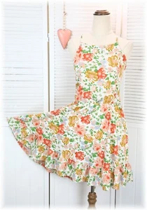 Women's Lace Up Open Back Floral Valley Girl Dress Size Medium - Picture 1 of 8