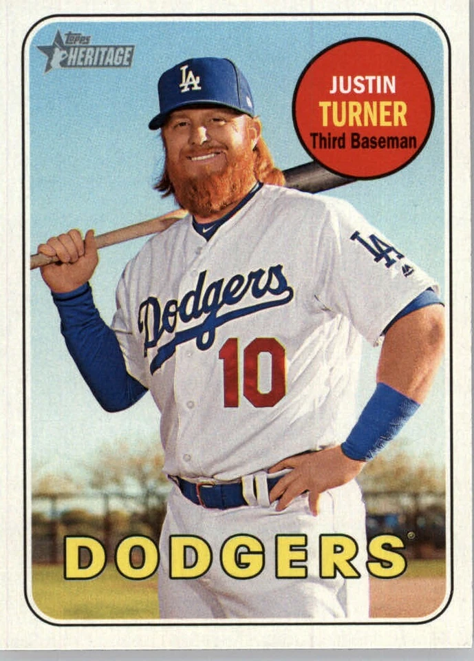 2018 Topps Heritage #312 Justin Turner - Los Angeles Dodgers - Image 1 of 1
