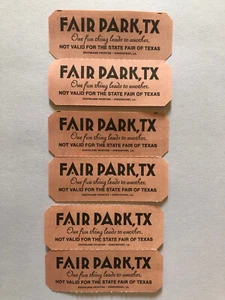 Fair Park Dallas Texas Tickets Coupons Food Beverage Vintage - Picture 1 of 2