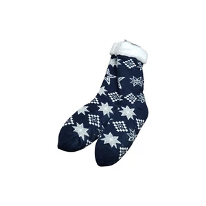 Dallas Cowboys NFL FOCO Women's Footy Sherpa Sock Slippers Navy Size 6-10 - Picture 1 of 8