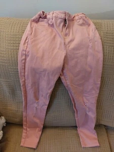 Pink Distressed Style Skinny Jeans Age 10-11 YRS - Picture 1 of 8