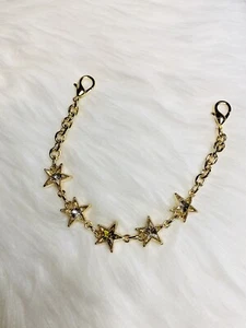 Ricambio Catena Manico Cinturino Polso Braccialetto Oro Stella Cristallo Nuovo - Foto 1 di 2