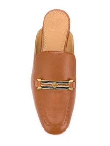 298 $ Neu mit Karton Tory Burch Amelia rückenfreie Loafer Slipper Cuoio Schuhe Größe 9 - Bild 1 von 12