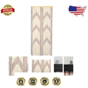Bohemian 45-Strand Bamboo Curtain 36" x 79" - Durable & Versatile Decor - Picture 1 of 8
