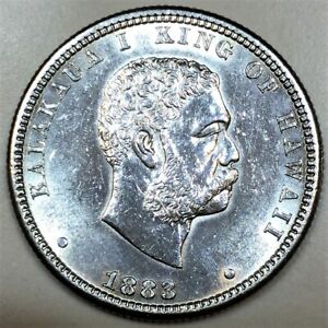  1883 Kingdom Of Hawaii Commemorative Quarter Beautiful Uncirculated Coin