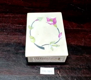 Antique Floral Art Soft Stone Soap Box Retro Lavatory Bathroom Accessory STO386 - Picture 1 of 8