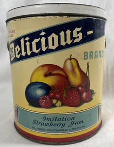 Delicious-MARKEN-Imitat Erdbeermarmelade 4 Pfund 8 ozs. Blechdose - Bild 1 von 5