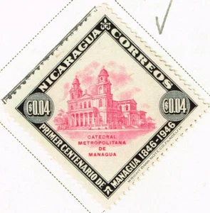 Nicaragua Managua Arhitecture stamp 1947 MLH - Picture 1 of 1