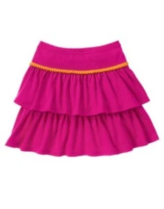 GYMBOREE WILD FOR ZEBRA MAGENTA w/ POM TRIM KNIT SKORT 3 4 5 6 7 8 9 10 12 - Picture 1 of 1