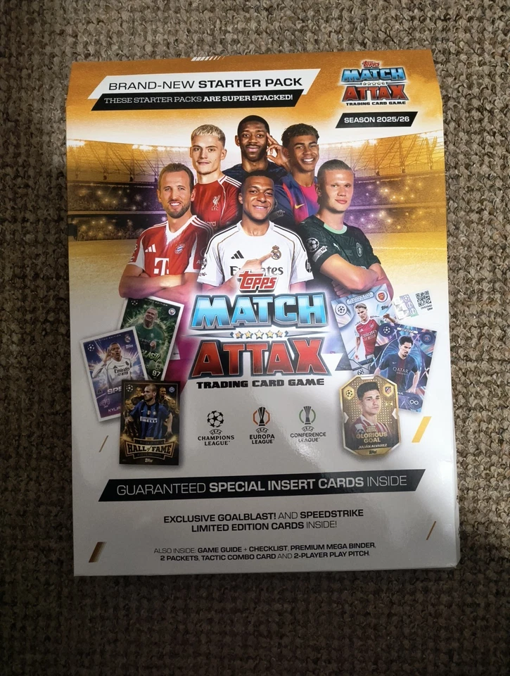 Topps Match Attax 2025/26 Trading Cards Game Starter Pack: Binder + Ltd Ed Karten - Bild 1 von 1