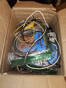 Box of Wire - Over 10 Pounds - Mostly Smaller Gauge - Some on Spools, Hook-ups - Picture 1 of 5