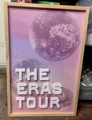 Opal + Olive TAYLOR SWIFT “THE ERAS TOUR” Pink Modern Wood /poster Wall Decor - Image 1 of 3