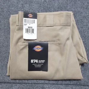 Pantalone da lavoro uomo Dickies 874 36x32 kaki vestibilità originale flessibile resistente gamba dritta - Foto 1 di 14