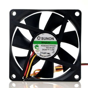 1 szt. SUNON KDE0507PHV2 5V 1,0W 7015 7CM 3-przewodowy wentylator chłodzący NOWY - Zdjęcie 1 z 5