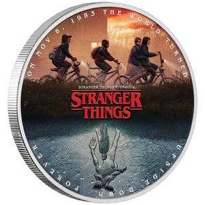 Stranger Things The Upside Down 2026 $1 1 oz Silver Coin  Tuvalu  Perth Mint - Picture 1 of 4