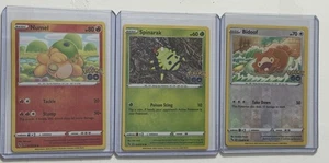 SPINARAK, BIDOOF, NUMEL POKÉMON GO DITTO VERSION UNPEELED SET - Picture 1 of 4