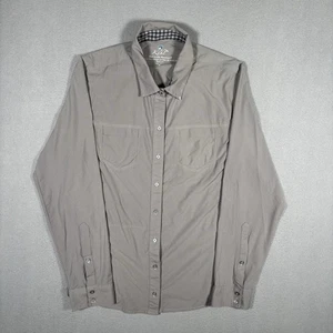 Kuhl Ezra Button Up Shirt Women’s Medium Gray Long Sleeve Hiking Roll Tab Hiking - Picture 1 of 16
