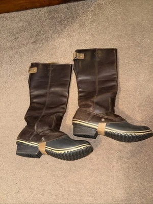 Sorel Tall Equestrian Riding Boots Women’s Size 11 Rain Duck Boot Brown - Image 1 of 4