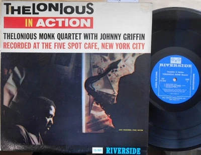 Thelonious Monk Quartet US 1963 Reissue LP Thelonious in action VG+ DG Riverside - Image 1 of 3