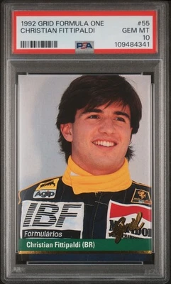 Christian Fittipaldi 1992 Grid Formula One #55 PSA 10. POP 8. NEW PSA GRADE! - Image 1 of 2