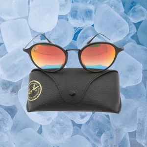Ray-Ban Sunglasses RB2447-F Round Fleck 901 Black 65007096 - Picture 1 of 8