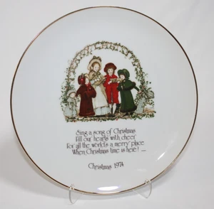Vintage Holly Hobbie Gedenk-Sammelteller 1974 Porzellan Weihnachten 10,5 - Bild 1 von 8