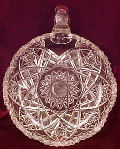 Vintage STARBURST CUT GLASS NAPPY Pattern Help AS IS - Picture 1 of 1