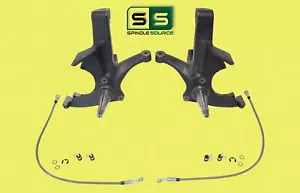 4.5" LIFT SPINDLES WITH BRAKE LINES FITS 88-00 CHEVY C2500/C3500 2WD 8 LUG - Foto 1 di 1