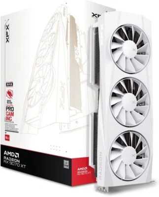 XFX Quicksilver AMD Radeon RX 9070XT White Gaming Edition with 16GB RX-97TQICKW9 - Image 1 of 4