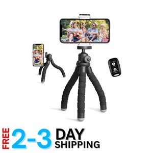 Phone Tripod Metal 10in Flexible with Wireless Remote for Video & Selfies - Picture 1 of 9