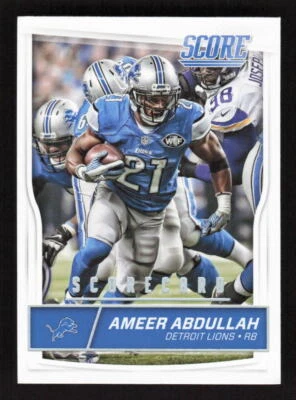 2016 Score Scorecard #108 Ameer Abdullah Detroit Lions - Image 1 of 2