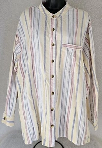 The Avenue Womens Shirt Top Blouse Size 26/28 26W/28W Multicolor Striped - Picture 1 of 24