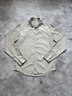 Helmut Lang Cotton Shirt Button Up Long Sleeve Beige Men's size S - Image 1 of 4