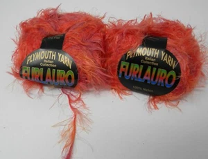 2 Skeins Plymouth Furlauro Thick Eyelash Yarn #817 - Picture 1 of 1